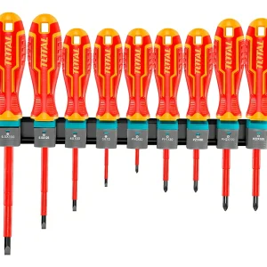 Set Destornilladores Eléctricos Aislado 9pcs TOTAL THTIS596