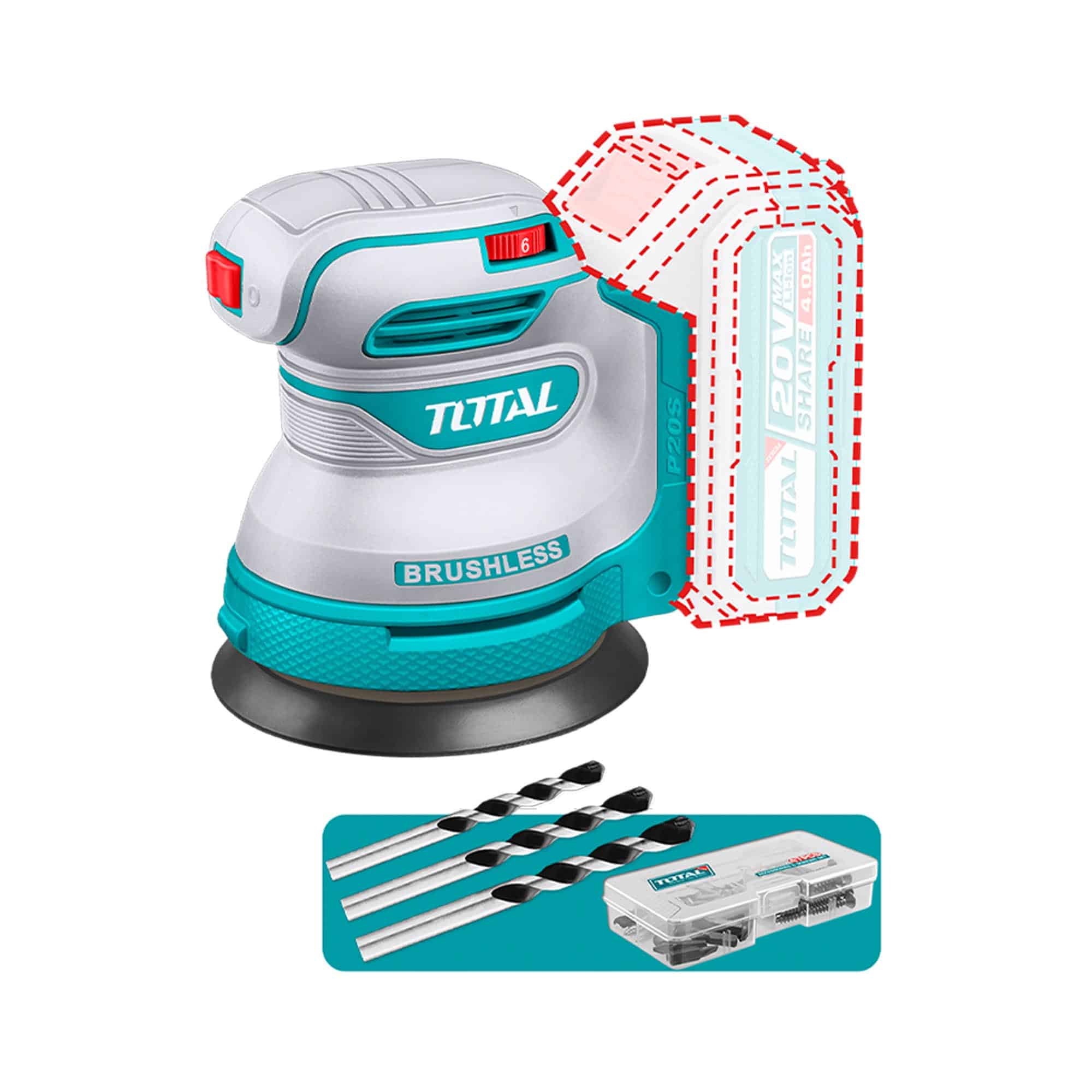 Kit Taladro, Lijadora y Sierra Circular Inalámbrica 20V