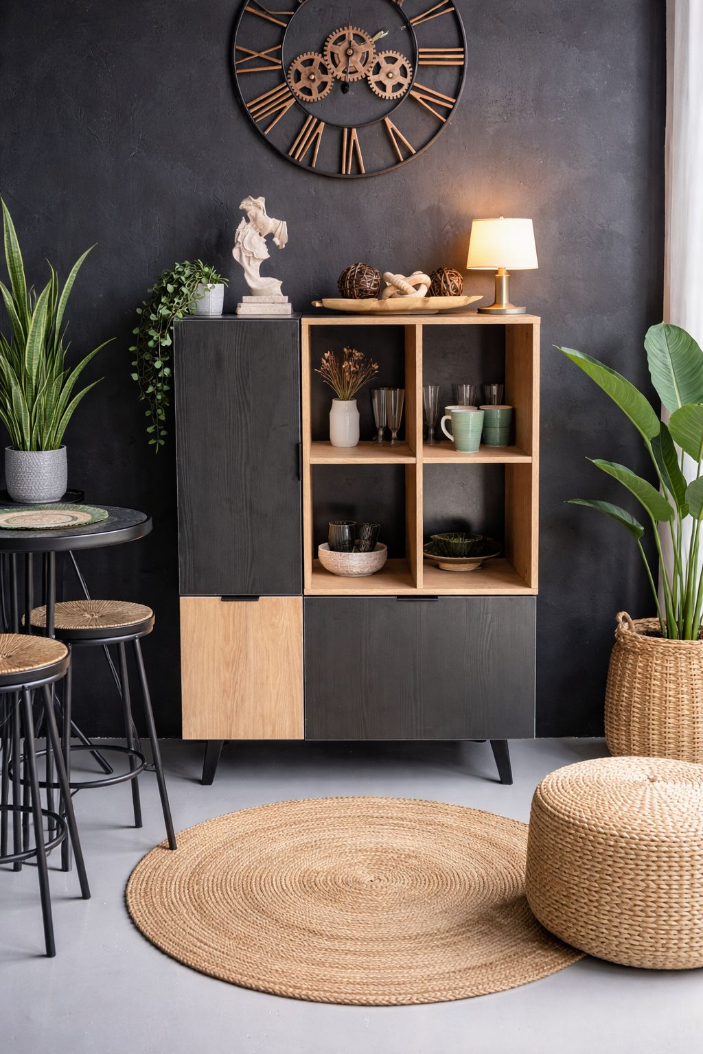 Estante Maul Negro/Madera