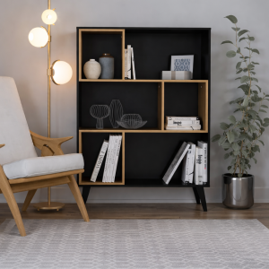 Estante Ragnar Negro/Madera