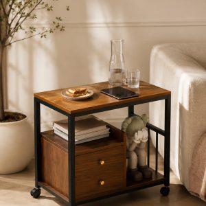 Mesa Multiuso con Ruedas de Traslado y Cajones